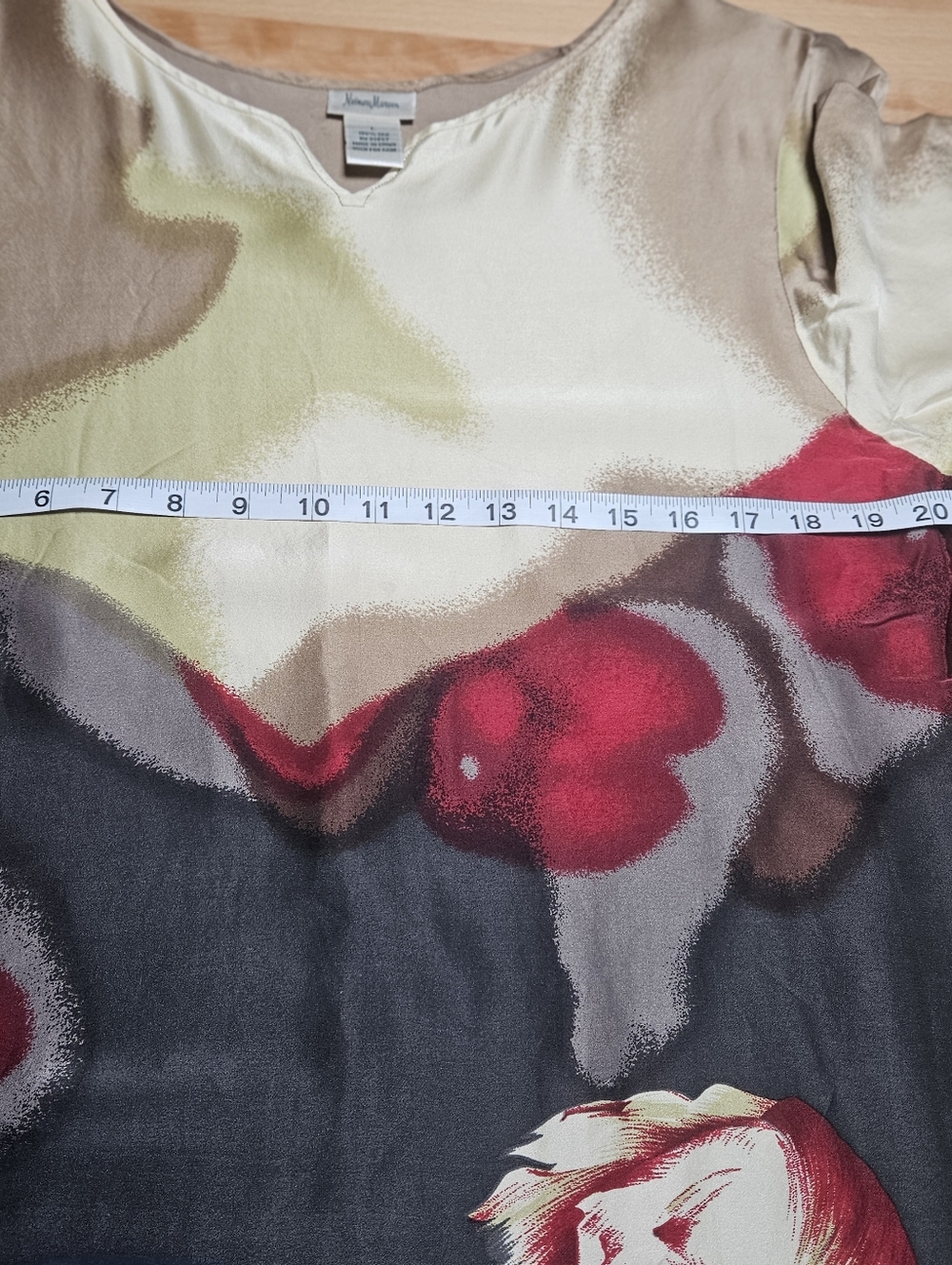 Neiman Marcus 100% Silk Horse Print Tunic Dress Large - Picture 5 of 7